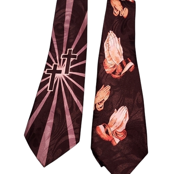 Two Ties mens Steven harris ,praying hand tie tac - Picture 1 of 12